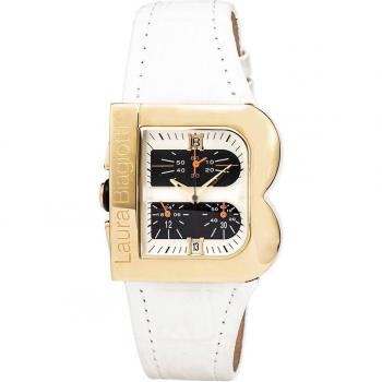 Laura Biagiotti Reloj de Mujer con Esfera Analógica, Movimiento de Cuarzo y Correa de Piel LB0002L-08