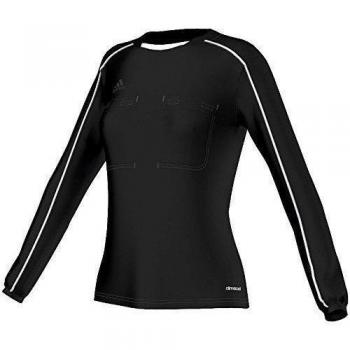 adidas Árbitro 2016 Camiseta de Manga Larga, Mujer, Negro/Blanco, XS