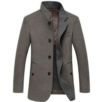 Los Hombres, Chaquetas, Cuello, Capa, Capa De Lana De Un Solo Pecho,Camel-M