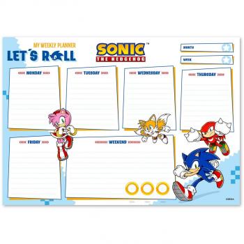 Bloc Planificador Semanal A4 Sonic Grupo Erik Blanco y Azul