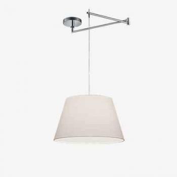 Lámpara colgante Certo cónica blanca E27 1 luz giratoria y ajustable