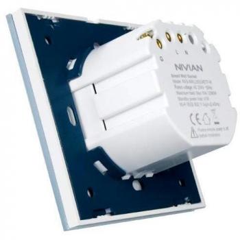 Nivian enchufe encastrable inteligente–Wifi 2.4 Ghz–Hasta 10A y 2300W–Protección contra sobretensiones y control de consumo energético–Color blanco-Compatible con Amazon Alexa y Google Home–APP Tuya