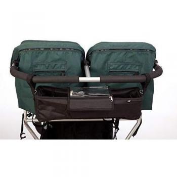 Bolsa organizadora BTR para cochecitos de bebé o sillas de paseo dobles o gemelar. Negro