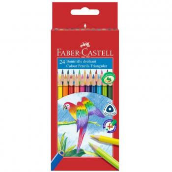 Faber-Castell 116544 - Lápices de colores triangulares surtidos (estuche de 24)