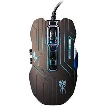 KKmoon 3200DPI 9D Gaming Mouse Ratón Optico de 9-Botón Programable de Vibración LED con Cable para Videojugador Gamer Profesional