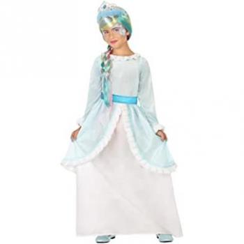 Disfraz Infantil de Princesa del Hielo Azul para Niña (7 a 9 Años)