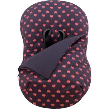 Funda y Saco Universal de Algodón para Silla de Coche y Portabebés Jyoko Flour Heart