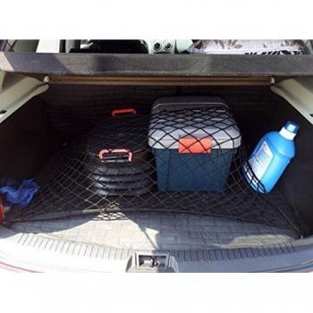 Coche Soporte Universal de maletero negro Nylon equipaje red elástica de nailon de apto para la mayoría de modelos Berlina y SUV coche, Red de Carga se estira Superb almacenamiento