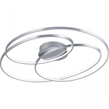 Plafón LED regulable de 80 cm en níquel mate