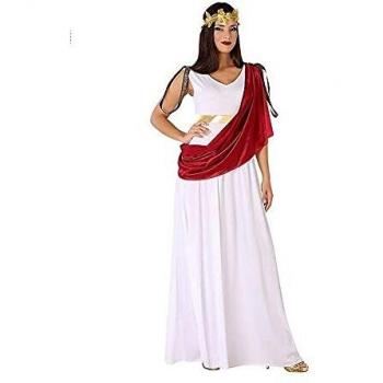 Disfraz de Romana Blanca con capa para mujer