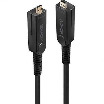 30m Fibre Optic Hybrid Micro-HDMI 2.0 18G Cable with Detachable HDMI & DVI Connectors, 4K@60Hz