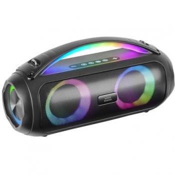 Altavoz Bluetooth Portátil Mars Gaming MS-PULSE 50W RMS con Iluminación RGB, 2 Drivers Activos y Pasivos Ultra-Bass, Función Manos Libres, USB/MicroSD/AUX/FM, Asa y Cor
