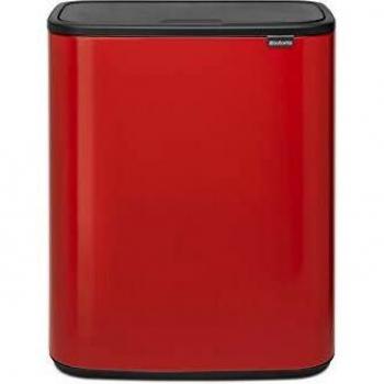 Brabantia Bo Touch Bin Cubo de Basura, Passion Red, 2 x 30 l