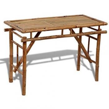 Mesa Plegable de Bambú vidaXL para Jardín, Patio y Terraza