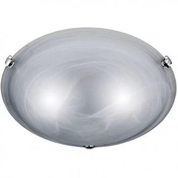 Plafoniera Cuadrada de Cristal Blanco con Decoración 40x40 cm E27 Trio Lighting