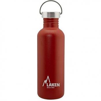 Botella de acero inoxidable basic 1l s/s tapón rojo