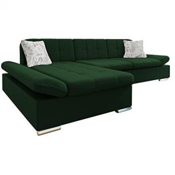 Sofá rinconero Comfivo 250, con función de descanso y caja de ropa de cama, dimensiones 278x161x76cm