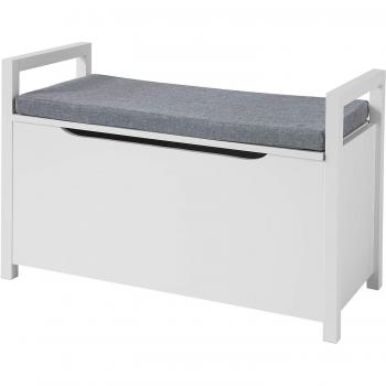 SoBuy FSR76-W Zapatero Banco de Almacenamiento MDF Blanco 86 x 38 x 54 cm