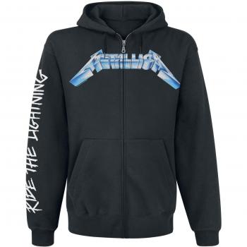 Metallica Ride The Lightning Hombre Capucha con Cremallera Negro XXL