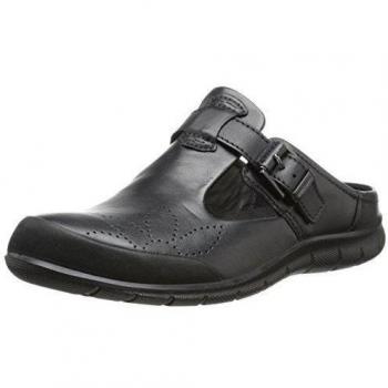 Ecco Babett - Zuecos de piel mujer, color negro, talla 42