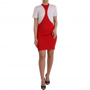 Dolce & Gabbana Red Nylon Stretch Bodycon Sheath Mini Dress - IT40|S, Size: XS