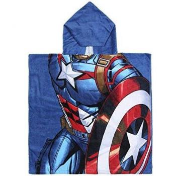 CERDÁ LIFE'S LITTLE MOMENTS 2200003877 Poncho Algodón Avengers Capitan America, Azul, 50x115cm