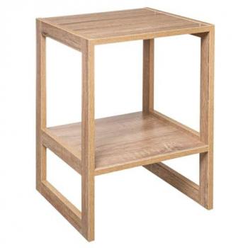 Estantería Apilable 1 Compartimento Efecto Madera Natural 34,5x33,5x51cm