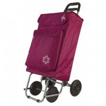 Carro de Compra Térmico con 4 Ruedas y Bolsa Sube Escaleras, Color Rojo