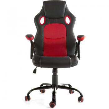 Silla Gaming X-One Home Heavenly - Silla de Escritorio Juvenil Regulable en Rojo y Negro