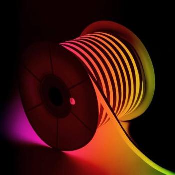 Tira Neón LED RGB 11 W/m 220V AC 60 LED/m 50m Semicircular IP67 Corte Cada 100 cm