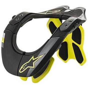 Alpinestars BNS Tech-2 Neck Brace - Black/Fluo Yellow XS-M