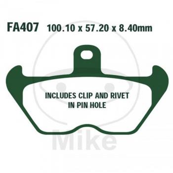 Pastilla de freno orgánica para moto EBC FA407