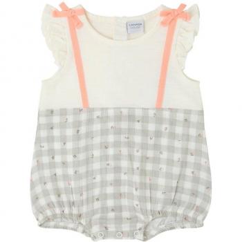 Ranita de bebé niña combinado con cierre trasero 100% Algodón