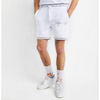 Bermuda Deportiva Project X Paris Hombre Blancas XL con Logo Bordado en Relieve