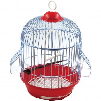 Jaula para pájaros con comederos, palos y columpios 23*37.5CM