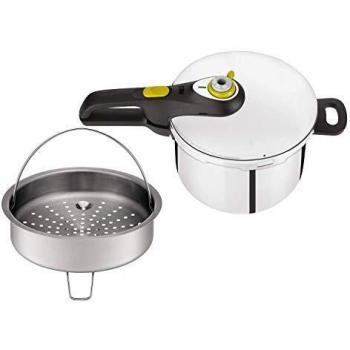 Tefal P25307 - Olla a presión, Acero Inoxidable/plástico, Negro, 22 cm, 6 L