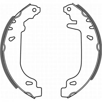 Juego de zapatas de freno ABE C0R004ABE - Zapatas de freno, fabricadas por ABE, modelo C0R004ABE, diseñadas para ofrecer un alto rendimiento y durabilidad en sistemas de frenado