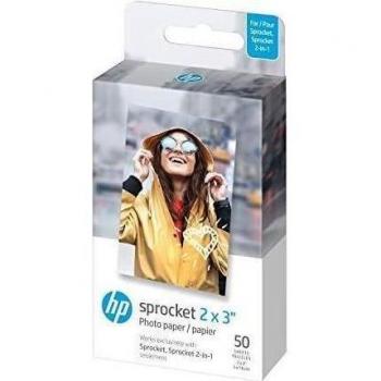 HP ZINK Sticky-Back Photo Paper 2x3 inches, 50 Sheets, Compatible with Sprocket Printers