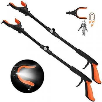 Kekoy Pinza Larga, Alcanzar Objetos 80cm Herramienta de Captura Plegable Recolector de Basura Gancho Magnético para los Viejos, Discapacitados y Trabajadores Sanitarios