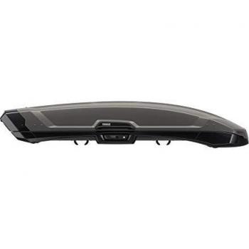 Cofre de Techo Thule Vector L Titan M Gris 430L, capacidad de 430 litros, diseño aerodinámico, fácil acceso desde ambos lados, sistema de cierre centralizado para mayor seguridad, compatible con barras de techo estándar
