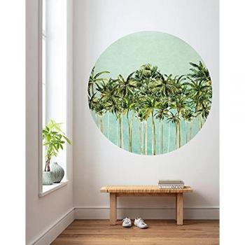Fototapete Autoadhesivo Redondo Palmeras de Coco, 125x125 cm