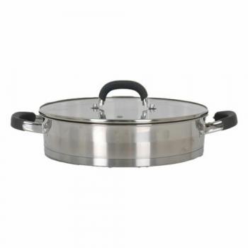 Cacerola Baja Quttin Heleom 28cm Acero Inoxidable 4.3L Aptas para Inducción y Todas las Cocinas Alta Durabilidad Resistencia al Calor Diseño Ergonómico