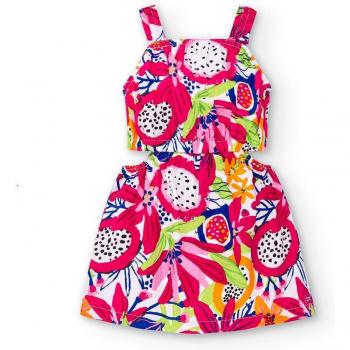 Tuc Tuc - Vestido de niña popelín cut out con estampado Acid Bloom