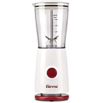 Licuadora Eléctrica 170W con 4 Lame de Acero Inoxidable, 500ml, Blanco/Rojo