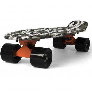 SportPlus Ezy Mini Cruiser Camouflage Blue Skateboard, Unisex, Multicolor, Talla Única