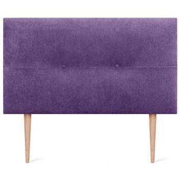 Cabecero de Tela Aqualine Pro Tapizado en Lila con Botones y Patas para Camas 70/80/90 (95x105cm)