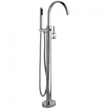 Clever 97956 Grifo de Baño-Ducha Monomando para Empotrar Al Suelo Econature, Mikura, Cromado