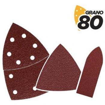 Blim Pack de 9 Lijas con Velcro para Lijadora BL0137 - Grano 80 - 3 Formatos
