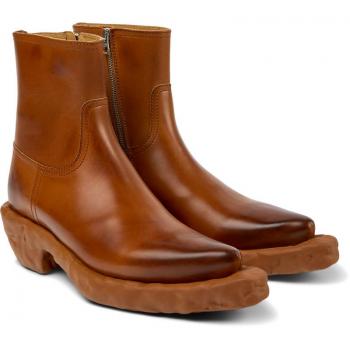 Camperlab Venga Unisex Brown Leather Ankle Boots - Size 43