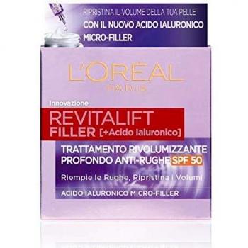 L'Oréal Paris Revitalift Filler Crema de Día Antiedad SPF50 con Ácido Hialurónico 50ml